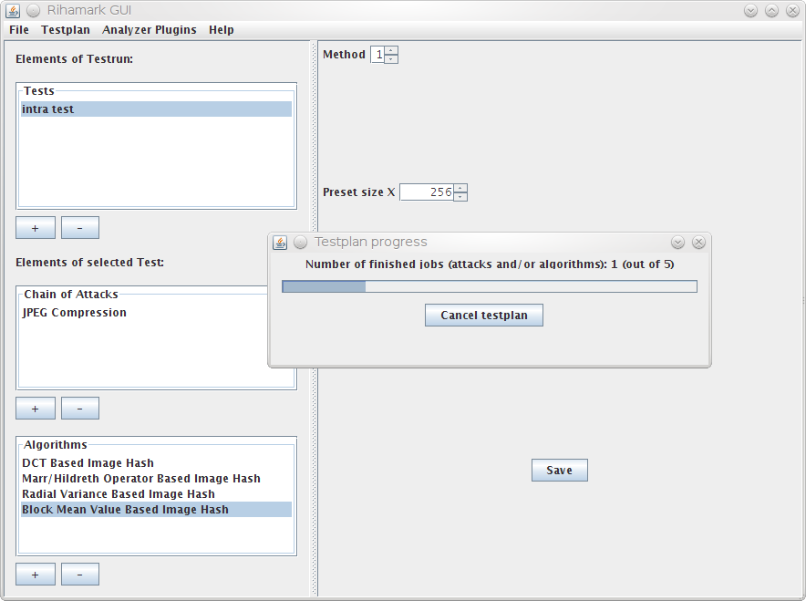 Execution of a test plan